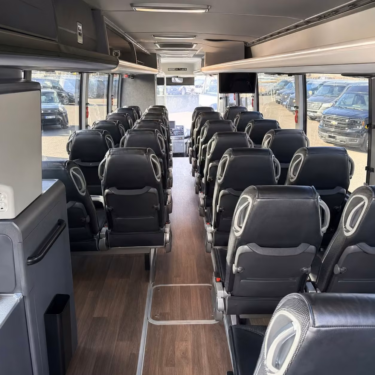 56 passenger charter bus interior